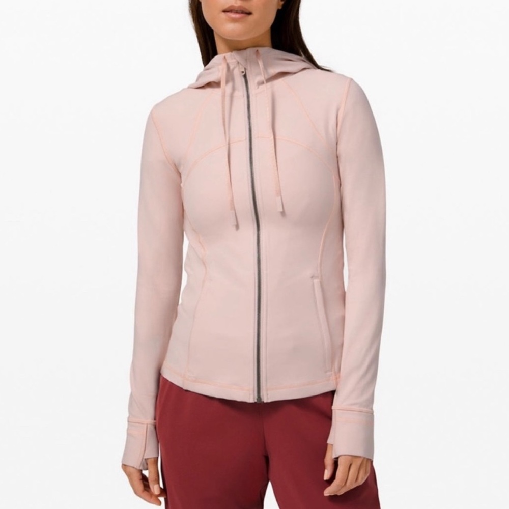 Pale pink hooded